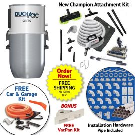 DuoVac Central Vacuum All In One Builders Package