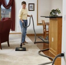 Lady Vacuuming